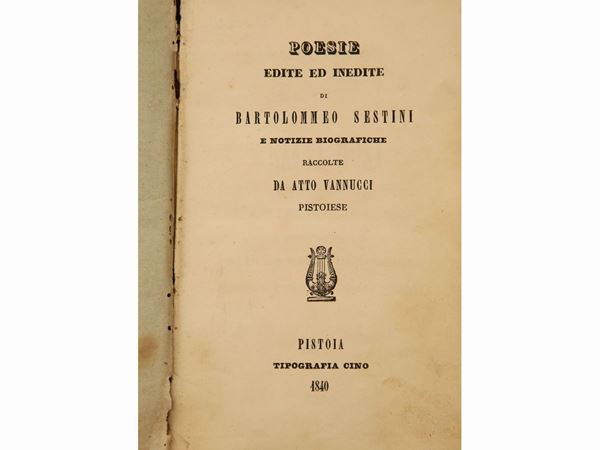 Bartolommeo Sestini - Poesie edite ed inedite...