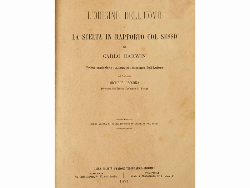 Charles Darwin - L'origine Dell'uomo e la Scelta in Rapporto Col Sesso