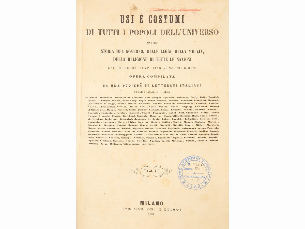 Usi e Costumi di Tutti i Popoli Dell'universo...