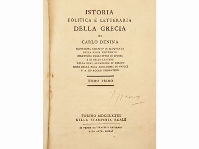 Istoria Politica e Letteraria della Grecia