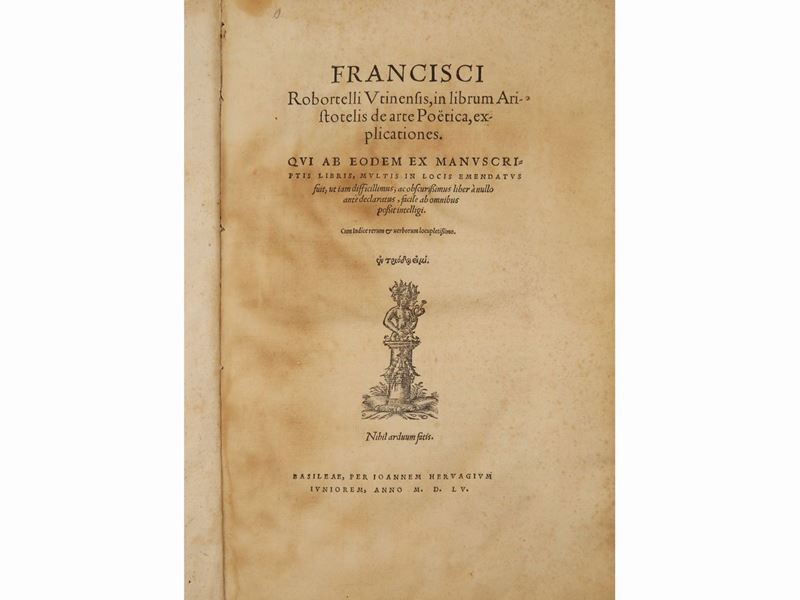 Francesco Robortello - In Librum Aristotelis De Arte Poetica, Explicationes