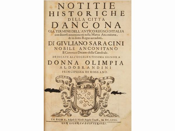 Giuliano Saracini - Notizie historiche della città d'Ancona