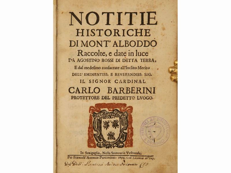Agostino Rossi - Notitie Historiche di Mont'alboddo...