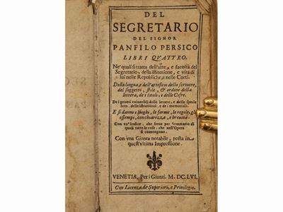 Del Segretario del Signor Panfilo Persico Libri Quattro...