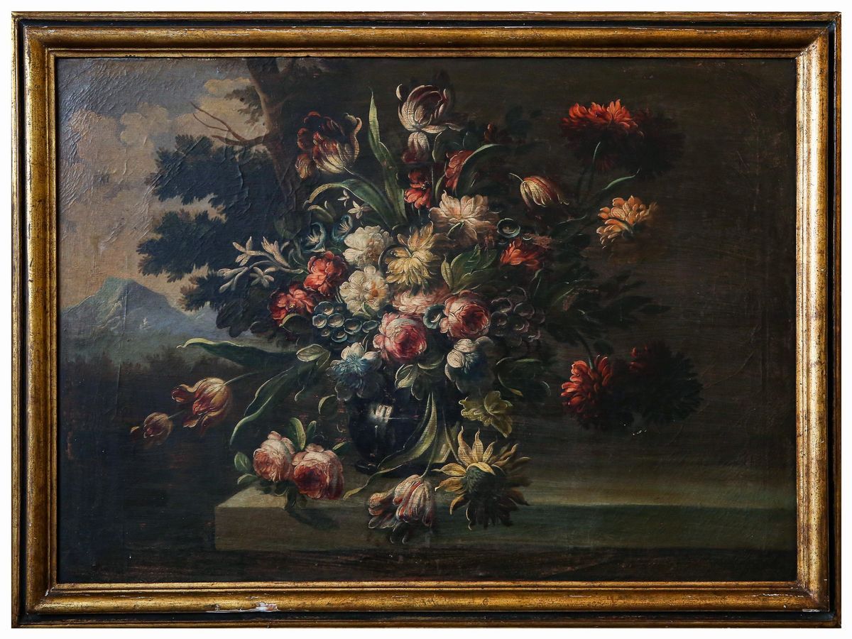 Maniera della Pittura del Diciassettesimo Secolo - Nature Morte con Fiori