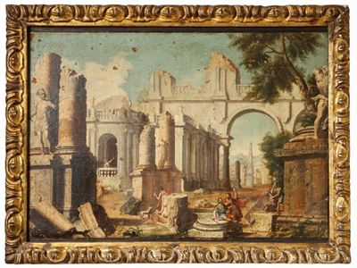 Capricci Architettonici con Rovine e Personaggi