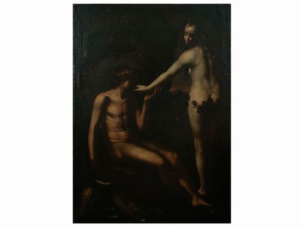 Scuola emiliana - Adam and Eve