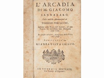 L'arcadia di M. Giacomo Sannazaro. Colle Antiche Annotazioni di Tommaso Porcacchi