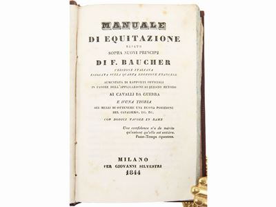 Manuale di Equitazione Basato Sopra Nuovi Principj