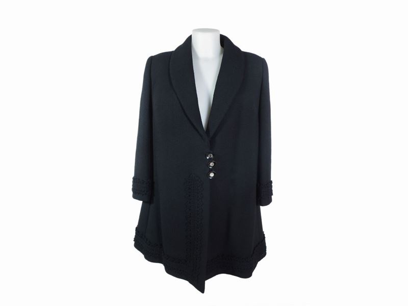 Cappotto in Lana Nera