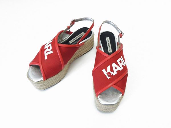Pair of sandal, Karl Lagerfeld  - Auction Vintage Clothes and Accessories - Maison Bibelot - Casa d'Aste Firenze - Milano