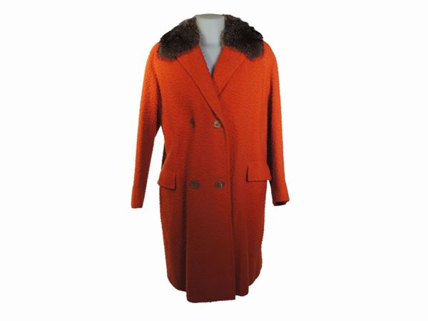 Cappotto in lana arancione