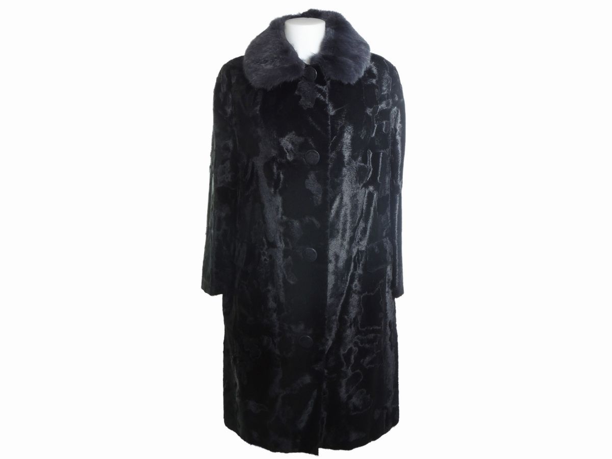 Cappotto in Ecopelliccia Nera