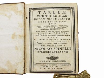 Tabulae Chronologicae Jo. Dominici Musantii e Societate Jesu