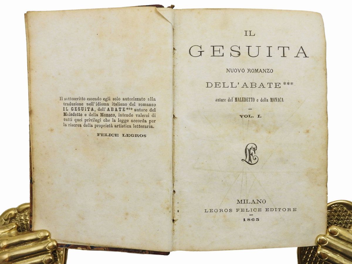 Jean Hippolyte Michon - Il Gesuita. Nuovo Romanzo Dell'abate ***