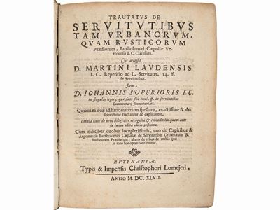 Tractatus De Servitutibus Tam Urbanorum Quam Rusticorum
