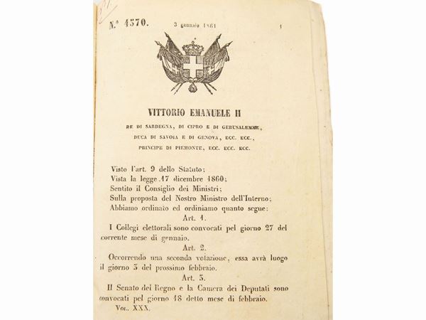 Atti di Governo pubblicati nell'anno 1861. Vol. XXX dal N. 4570, al 4814