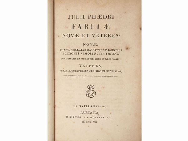 Phaedrus - Fabulae novae et veteres - Nouvelles fables