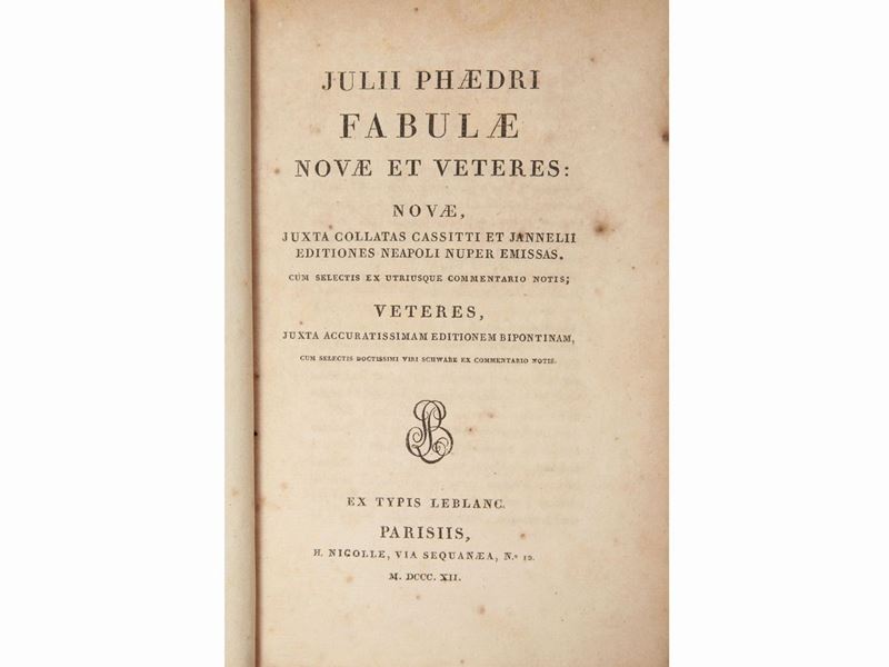 Phaedrus - Fabulae Novae Et Veteres - Nouvelles Fables