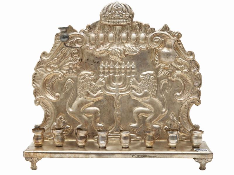 Menorah in Metallo Argentato
