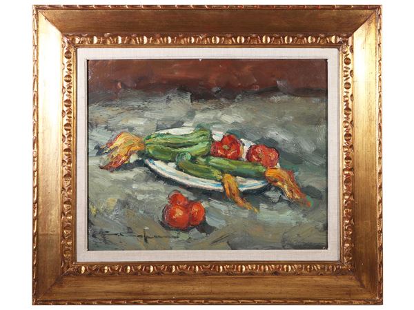 Silvio Pucci : Still life with vegetables  - Auction Modern and Contemporary Art - Maison Bibelot - Casa d'Aste Firenze - Milano
