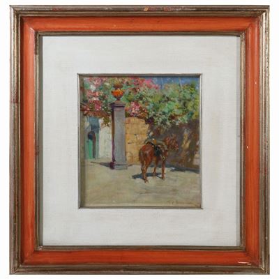 Scorcio di Strada con Cavallo