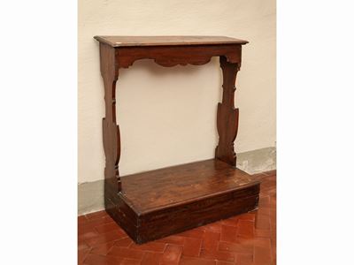 Coppia di Inginocchiatoi Rustici in Legno Tenero