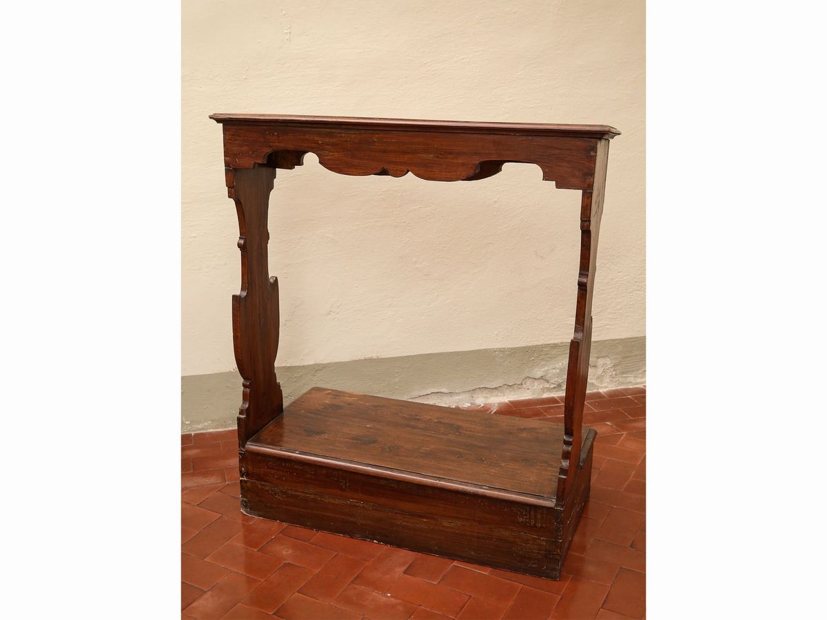 Coppia di Inginocchiatoi Rustici in Legno Tenero