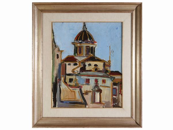 Sante Monachesi : Glimpse of the church  - Auction Modern and Contemporary Art - Maison Bibelot - Casa d'Aste Firenze - Milano
