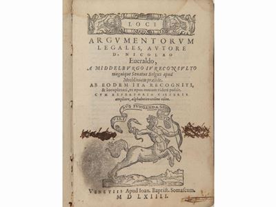 Loci Argumentorum Legales, Autore D. Nicolao Everaldo, a Middelburgo Iureconsulto..