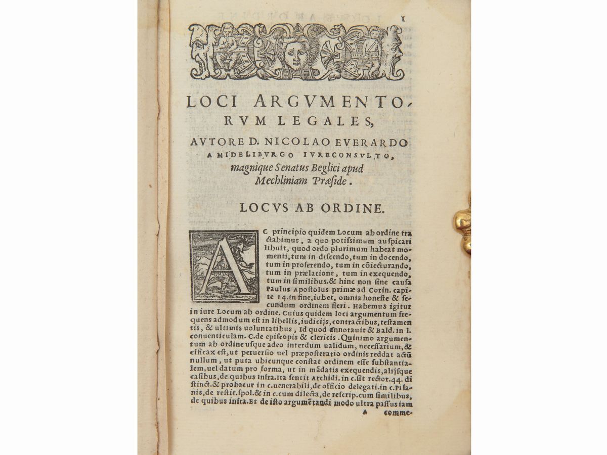 Nicolaus Everardi - Loci Argumentorum Legales, Autore D. Nicolao Everaldo, a Middelburgo Iurecons...