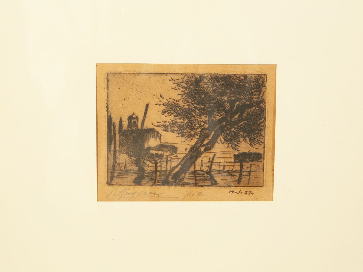 Pietro Bugiani - Paesaggi, una Litografia e un'incisione