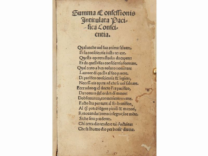 Pacifico da Novara - Summa Confessionis Intitulata Pacifica Conscientia