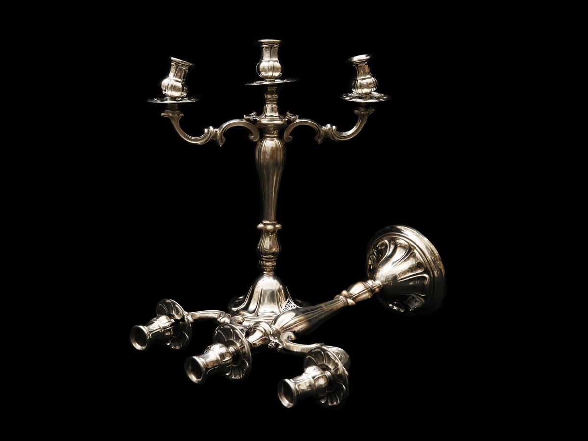 Coppia di Candelabri in Argento