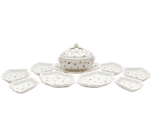 Set da antipasti in porcellana, Villeroy & Boch, modello Petit Fleur