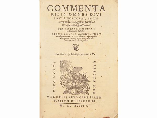 Beda Venerabilis - Commentarii in omnes divi Pauli epistolas...