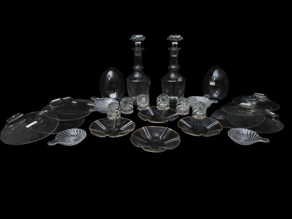 Miscellaneous glass table accessories