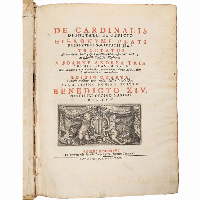 Giovanni Andrea Tria - De Cardinalis Dignitate, Et Officio Hieronymi Plati...