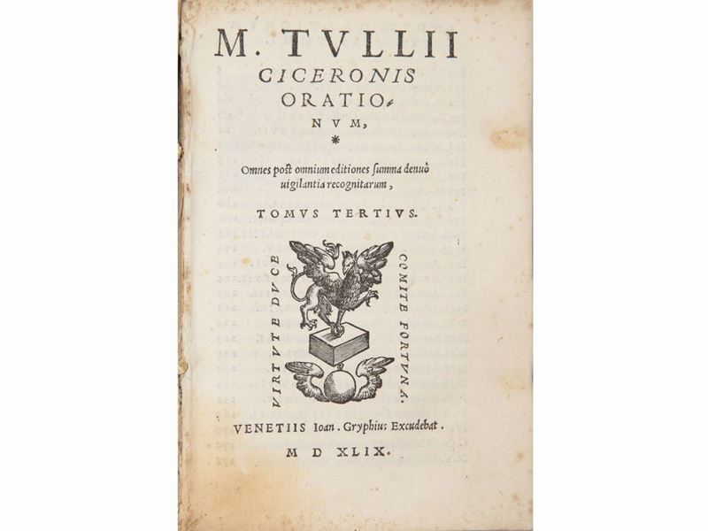 Cicero Marco Tullio - Orationum. Omnes Post Omnium Editiones Summa Denuo Vigilantia Recognitarum
