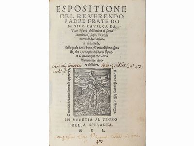 Espositione del Reuerendo Padre Frate Dominico Caualca da Vico Pisano...