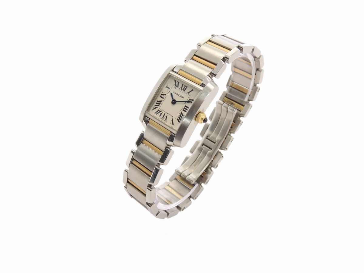 Orologio da Polso per Donna Cartier Tank Francaise in Acciaio e Oro Giallo