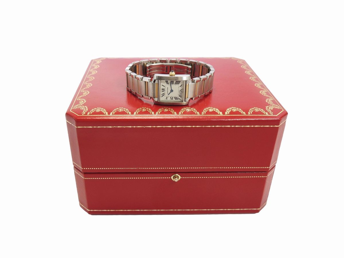 Orologio da Polso per Donna Cartier Tank Francaise in Acciaio e Oro Giallo