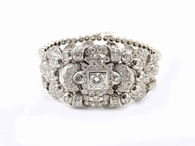 Bracciale in Oro Bianco con Diamanti