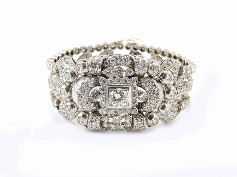 Bracciale in Oro Bianco con Diamanti