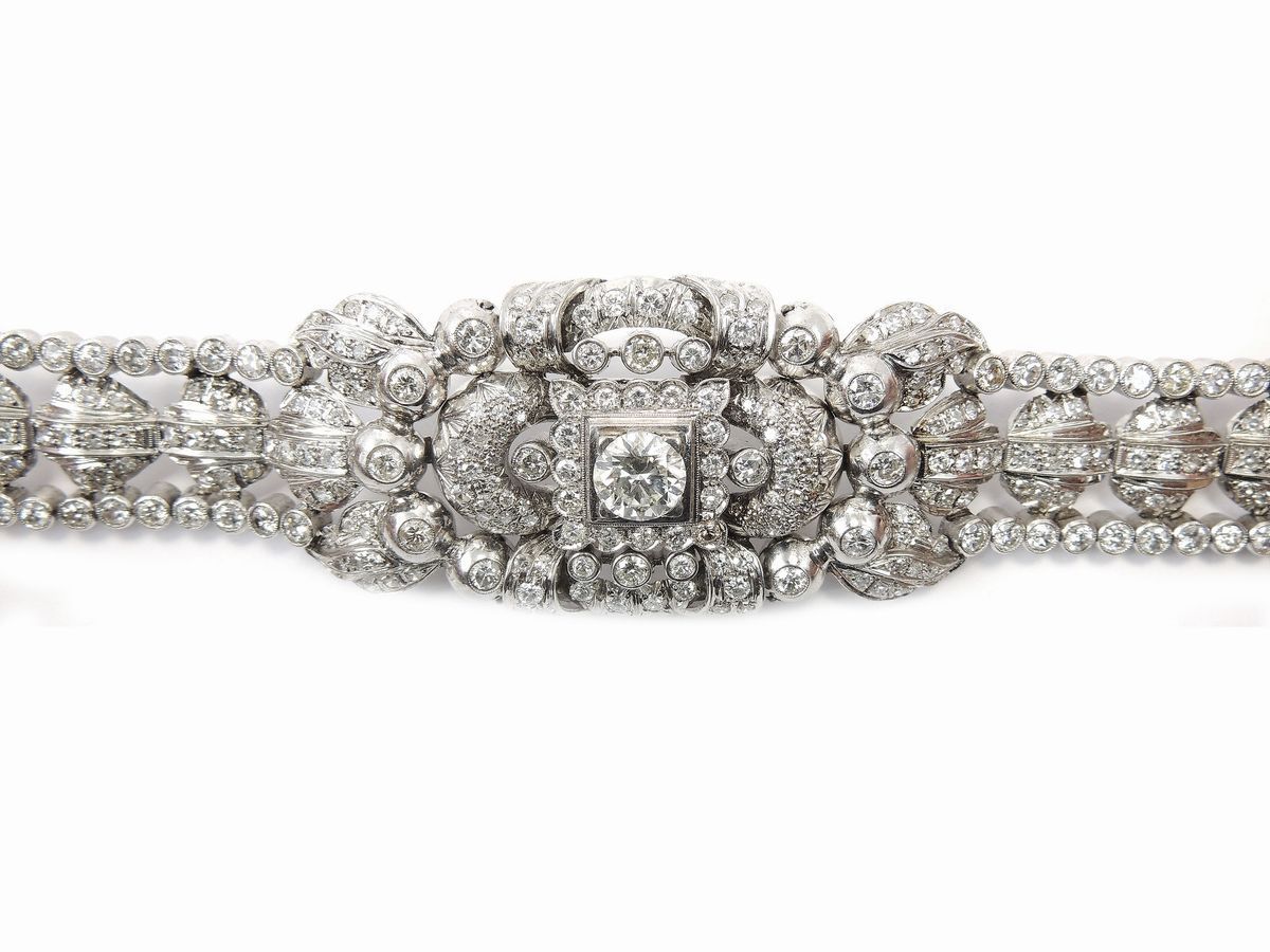 Bracciale in Oro Bianco con Diamanti