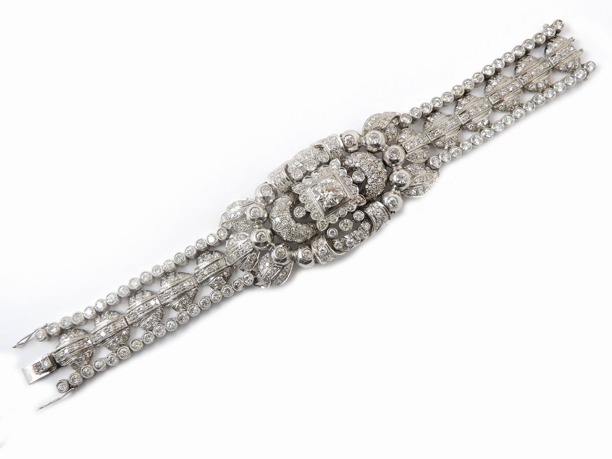 Bracciale in Oro Bianco con Diamanti