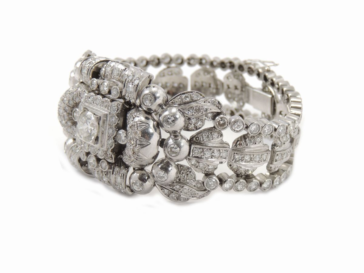 Bracciale in Oro Bianco con Diamanti