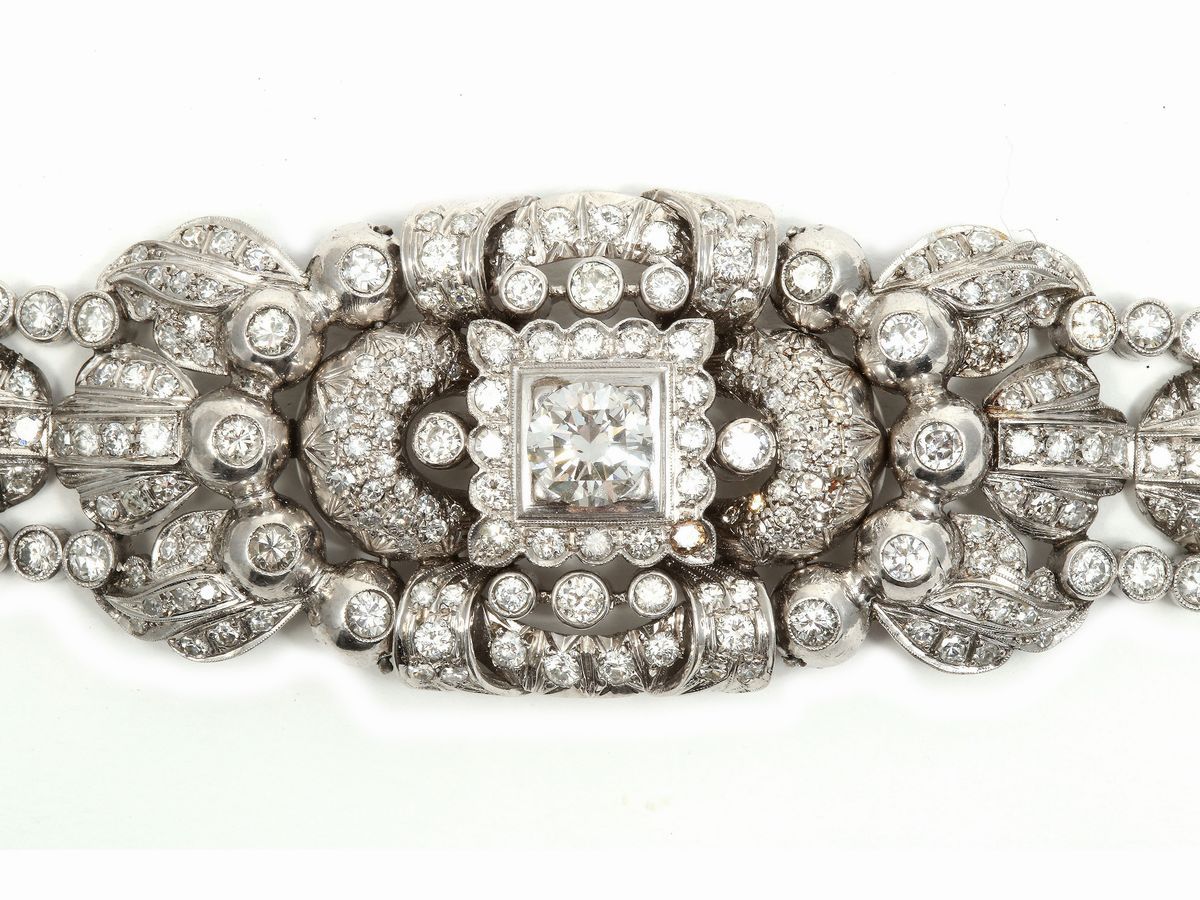 Bracciale in Oro Bianco con Diamanti