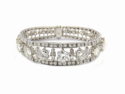 Bracciale in Platino con Diamanti