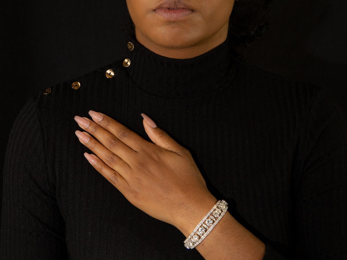 Bracciale in Platino con Diamanti